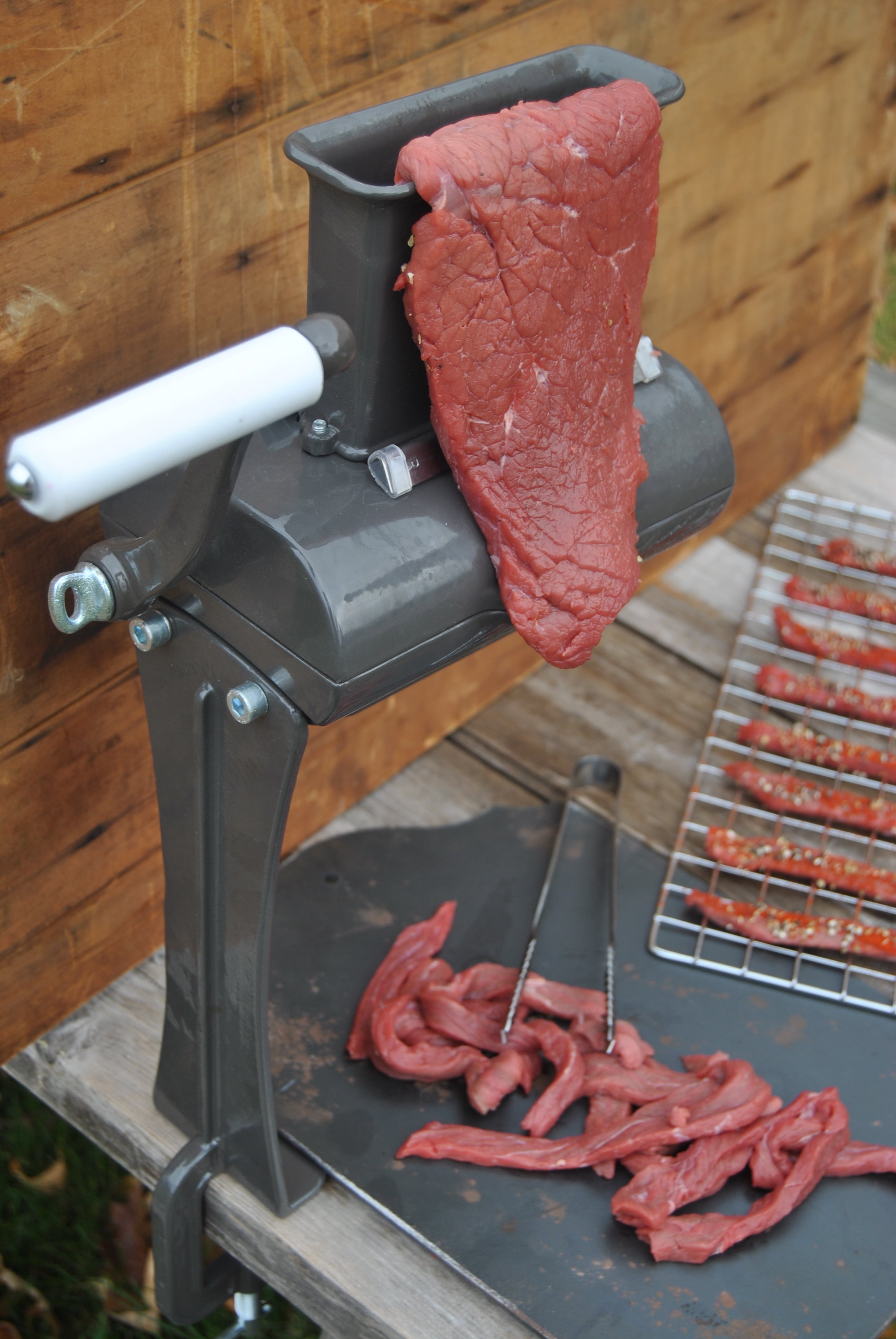 US Oak Biltong Slicer Salami Cured Meat Jerky Vegetable Chopping Cutter 