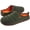 Green, variant on LongBay Mens Memory Foam Slip on Slippers - Two-Tone Indoor Outdoor House Shoes for Camping Garden, Non-Slip Rubber Sole, Comfortable Down Clogs