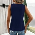 thumbnail image 5 of Lenpel Women's Plus Size Tank Tops Trendy Summer Eyelet Embroidery V Neck Sleeveless T Shirts Casual Loose Blouses, 5 of 7