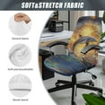 thumbnail image 6 of HELLHERO Dolphin Print Rotating Chair Slipcover, Computer Chair Cover Dustproof, Anti Scratch Elastic Office Chairs Cover, Easy Install, 6 of 7