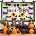 thumbnail image 6 of Halloween Bulletin Board Set Spooky Glowing Eyes Classroom Decorations Halloween Themed Paper Cutouts Trick or Treat Boo Sign Glow in The Dark for Kids Students Home School Chalkboard Party Supplies, 6 of 7
