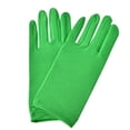 thumbnail image 2 of Adult Spandex Gloves,Short Stretchy Opera Gloves for Halloween Party Costume 1920s Flapper Accessories Green, 2 of 4