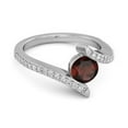 thumbnail image 2 of Stackable 925 Sterling Silver 0.10 Ctw Garnet Anniversary Women Valentines Day Gifts Ring, 2 of 3
