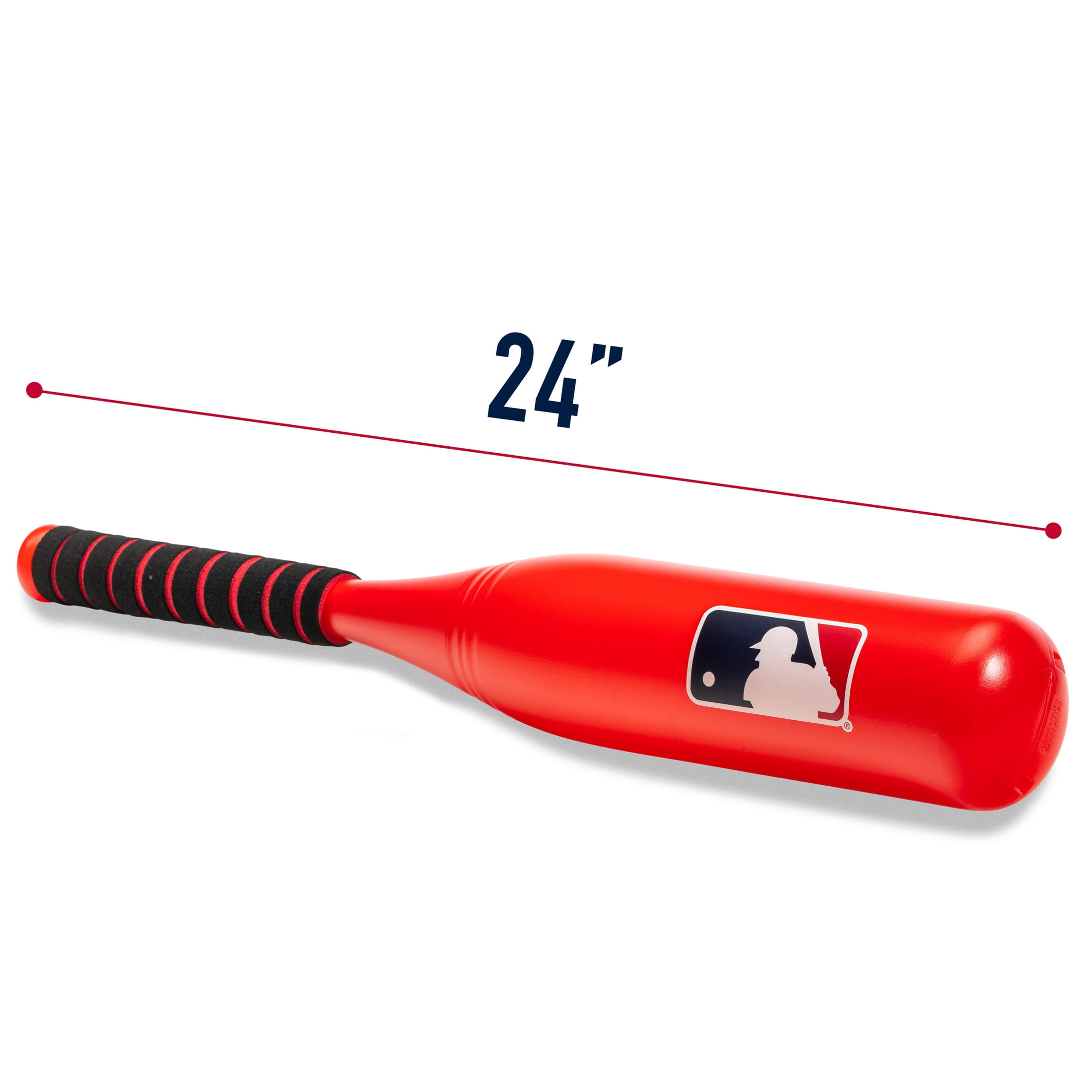 Franklin Sports MLB Jumbo Kids Plastic Baseball Bat - Backyard Baseball Bat with Large Barrel for Kids + Toddlers - Kids Fat Plastic Bat - Red