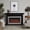 Black, variant on Real Flame 4830E Sonia 69" Wide 5,100 BTU Landscape Electric Mantel Fireplace - White