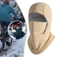 thumbnail image 1 of Pasamontañas con capucha, gorro cálido de invierno para deportes al aire libre, equitación, senderismo y ciclismo. Caqui, 1 of 8