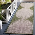 thumbnail image 3 of SAFAVIEH Courtyard Jaymz Radiant Indoor/Outdoor Area Rug, Beige/Dark Green, 6'7" x 6'7" Square, 3 of 10