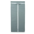 thumbnail image 1 of Portable Zipper Type Non-Woven Clothes Closet, Clothes Wardrobe, For Dorm Room Hanging Home Silver Gray, 1 of 8