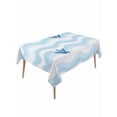 thumbnail image 2 of Blue White Striped Tablecloth Rectangle Table Cloths 54x108, Waterproof Outdoor Table Cloth Covers Decorative Table Protector, Starfish Coastal Waves Washable Table Cover for Kitchen Dinning Party, 2 of 8