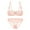 Pink, variant on Women's Unlined Demi-Cup Bra Sexy Lace Bra and Panties Set See Through Lingeire Set