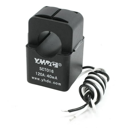 Accuracy Split Core Current Transformer Unique Bargains Black White 2 Wire 0.01-120A Split-core Current Transformer SCT-016 ()