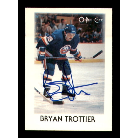 Bryan Trottier Autographed 1987-88 O-Pee-Chee Minis Card #41 New York Islanders SKU #251674