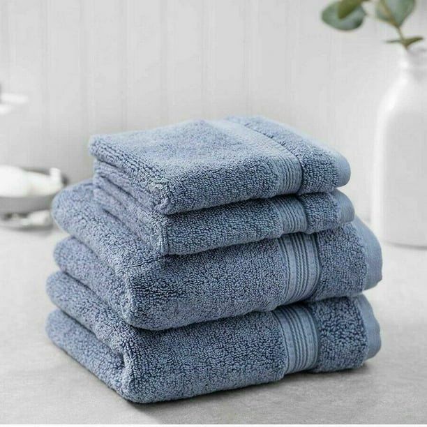 Charisma 100 Cotton 2 Luxury Hand Towels & 2 Wash Cloths, Flint Stone