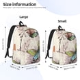 thumbnail image 4 of Naloa Canvas Backpack for Men Women Flying Butterflies-1 Print Rucksack Casual Travel Daypack Large and Small Durable College Tote Satchel Bookbag for Teens, 4 of 8