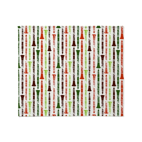 CafePress - Orange Clarinet Flip Flops Throw Blanket - Soft Fleece Throw Blanket, 50"x60" for All Ages