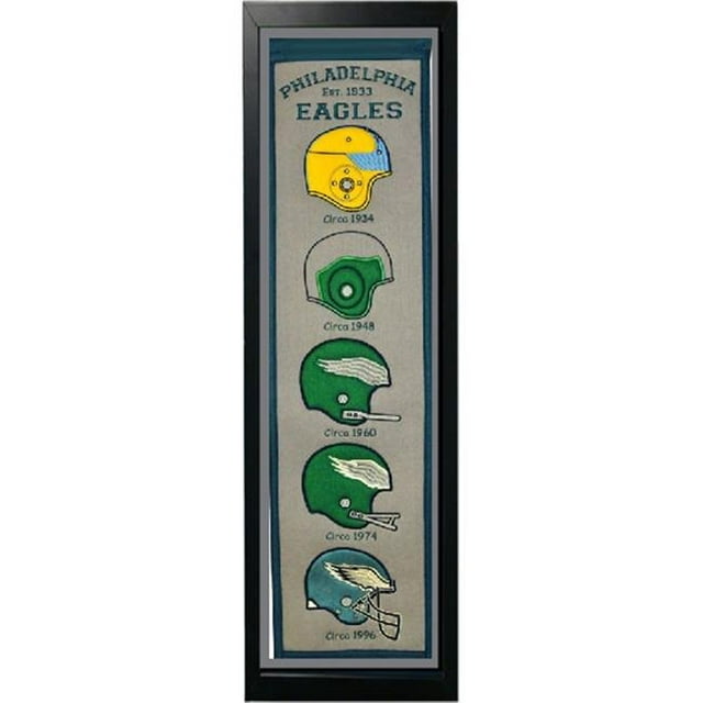 Encore Select 109-94 Philadelphia Eagles Logo History Felt Banner - 14 x 37 in.