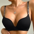 thumbnail image 2 of QLEICOM Everyday Bras for Women, Women's Comfort Lift Wirefree Bra Lace Beauty Back Solid Strap Wrap Plus Size Bras Underwear Bras No Underwire Black Cup 65C, 2 of 5
