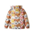 thumbnail image 6 of ROLKFUK Toddler Girls Jacket with Hooded, Lightweight Zip up Printed Kids Outerwear Multicolor Size 3-4 T, 6 of 9