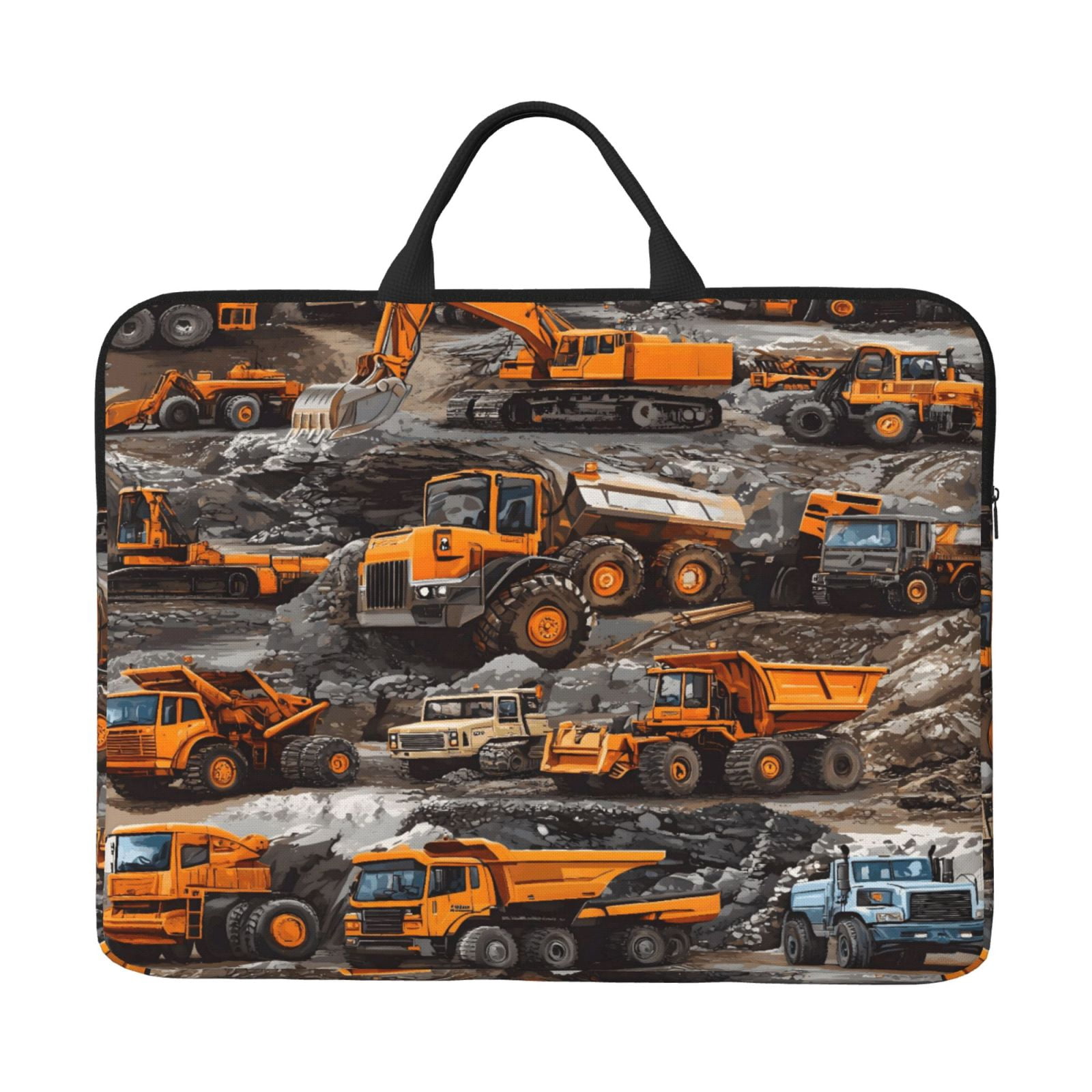 Laptop Sleeve Bag For Women Men 14inch Waterproof Durable Protective Computer Carrying Cover Handle Laptop Case Bag Engineering Vehicle