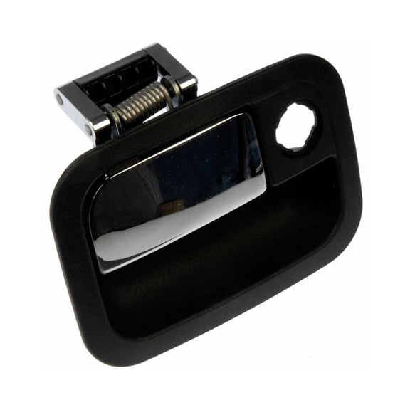 KarParts360 For Kenworth T400 2010-2023 Exterior Door Handle Front, Passenger Side | Black Housing | Metal Material | Chrome Finish | Replacement For R56-1025