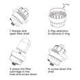 thumbnail image 5 of Water Softening, Carbon Block Technology, Microplastic Free Filtration Shower Head Replacement Filter (6-Months Filter Life), 5 of 17