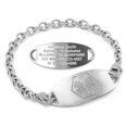 thumbnail image 1 of MedicEngraved Stainless Steel Custom Medical Alert Bracelet - 5mm Oval Link, 1 of 8