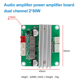 thumbnail image 3 of Placa amplificadora de audio estéreo TPA3116 TPA3116D2, módulo amplificador de potencia digital de doble canal de 50 W y 50 W, CC 12-24 V., 3 of 8
