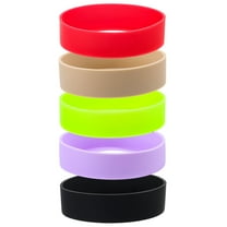 LEORX 5pcs Silicone Bottle Boot Noise Reduction Reusable Bottle Covers Purple Protector for Home