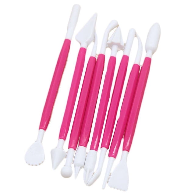 Injueey 8 unids/set artesanía de azúcar Fondant pastel pastelería tallado cortador Chocolate decoración arcilla modelado plástico herramienta para Herramientas y accesorios para hornear rojo Injueey JJ18022-02