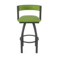 thumbnail image 5 of 861 Artemis 25" Swivel Counter Stool with Pewter Finish and Canter Kiwi Green Seat and Back, 5 of 5