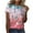 Pink womens tops summer, variant on USSUMA Womens Summer Tops Cute Teens Graphic T-Shirts for Women Trendy Floral Print Retro Blouses Tops Dressy Short Sleeve Crewneck Tunic Plus Size Shirts for Women