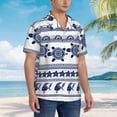 thumbnail image 5 of Balery Sea Underwater Turtles Print Men's Hawaiian Shirts Short Sleeve Beach Shirt Relaxed Fit Vacation Button Down Shirts-XX-Large, 5 of 9