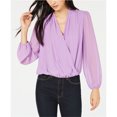 thumbnail image 1 of bar III Blusa cruzada de gasa para mujer, púrpura, grande, 1 of 1