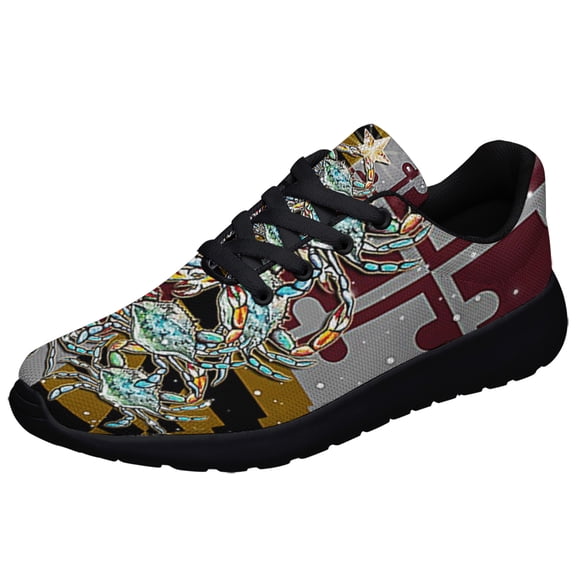 Maryland Blue Crab ChriStas Shoes Sneakers Black Size 3.5