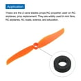thumbnail image 4 of Uxcell 20Pcs 6035 RC Propellers Blade Prop 2 Vane 15.2cm Dia Plastic for RC Quadcopter, Orange with 9 Plastic Washers, 4 of 6