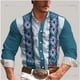 thumbnail image 5 of Camisa de hombre estilo occidental retro geométrico para exteriores, informal, de calle, para uso diario, primavera y verano, con solapa, manga larga, tallas S-5XL, camisa de tela elástica, 5 of 5