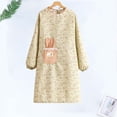 thumbnail image 3 of Hicess Cooking Apron Lace Up Design Large Coverage with Pocket Floral Printing Gardening Chef Cooking Apron Household Supplies, 3 of 8