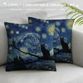 thumbnail image 3 of Orinice Cute Cat Graphic Decorative Pillow Cover for Home Couch, Living Room Sofa - Short Plush Material - 1PC 12x12in, 3 of 5