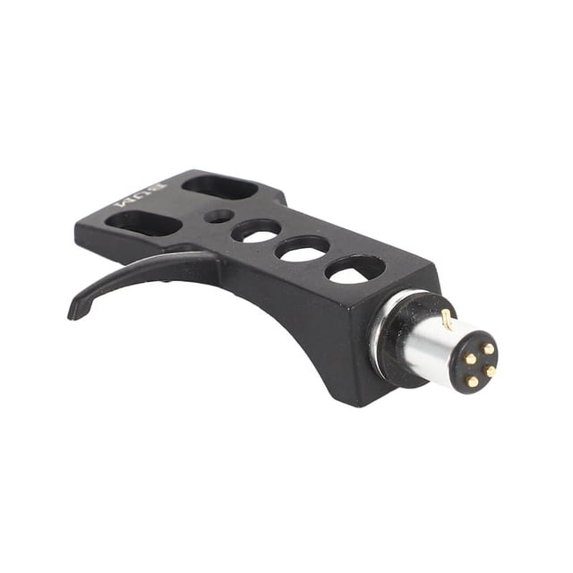 Black Turntable Headshell For Technics For Other Turntables 4 Pin Contacts Fit Phono Turntables Headshell,1 x Turntable Headshell Mount 4 x Lead Wires,Black