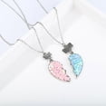 thumbnail image 4 of 2pcs/set Sequin Stitching Heart Broken Best Friends Necklace Pendant Chain, 4 of 5