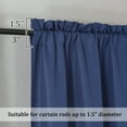 thumbnail image 7 of OVZME Bethany 2 Panels Small Cafe Curtains 30 Inch Length, Faux Linen Textured Half Window Curtains for Kitchen Bathroom Farmhouse Country, Light Filtering Blue Short Curtains, Each 30"Wx30"L BLUE, 7 of 7