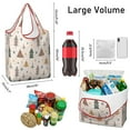 thumbnail image 3 of 5 Pack Foldable Shopping Bag,Multicolor Christmas Tree Pattern Reusable Grocery Bags with Pockets,Large Reusable Tote Bags with Handles Waterproof & Lightweight, 3 of 6