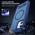 thumbnail image 4 of Dteck Magnetic & Seamless Stand for iPhone 11, Compatible with MagSafe, Military Grade Drop Protection, Slim Frosted Rugged Kickstand Phone Case for iPhone 11,Blue, 4 of 7