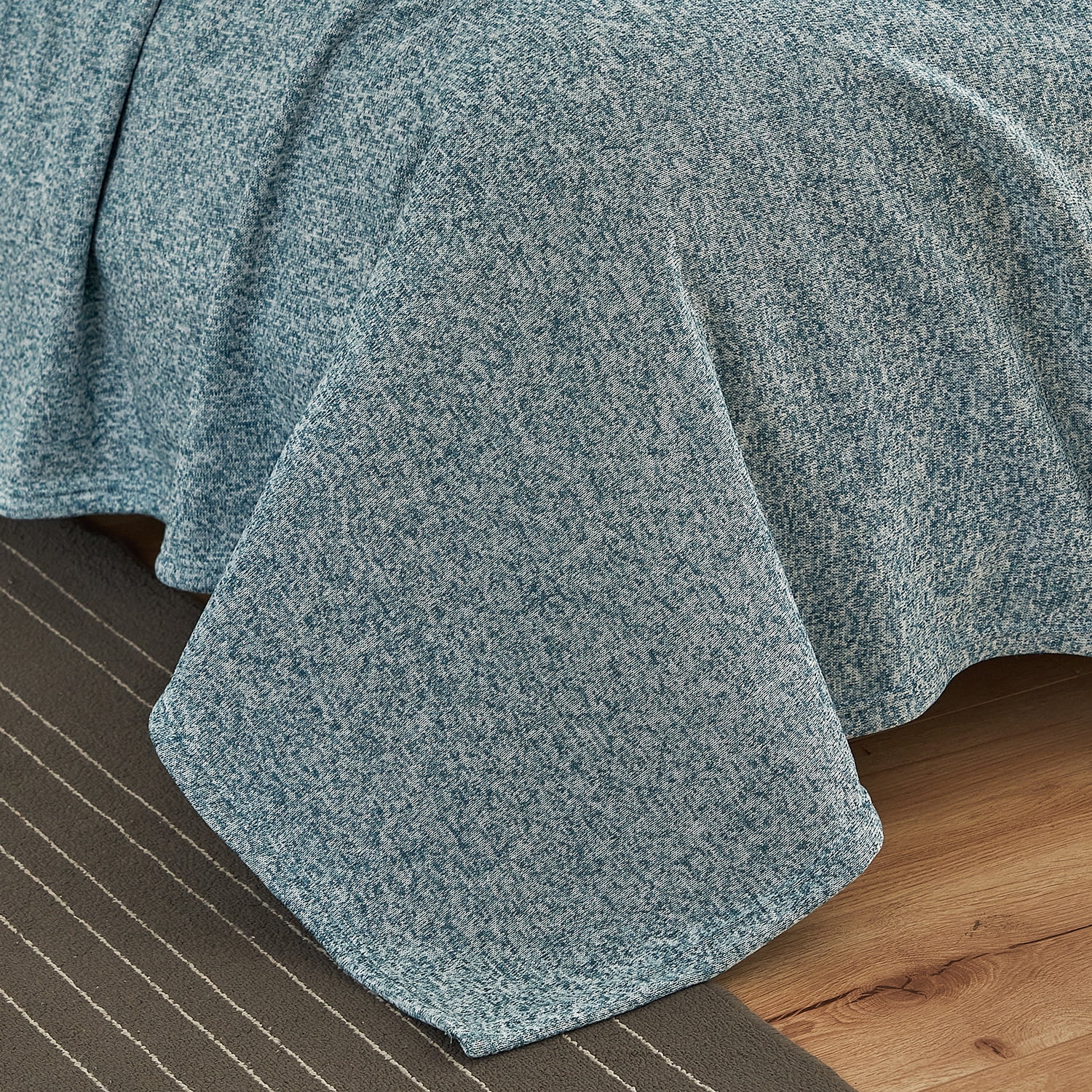 JML 2 Piece Knit Weave Blanket Twin (60"x80") with 1 Sham -Lightweight Fuzzy Jersey Blanket