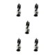 thumbnail image 2 of Vogacara Mini vajilla de 5 piezas, platos en miniatura, modelo de muebles pequeños, regalos adorables, suministros para el hogar, adorno de diseño negro Negro 5piezas Vogacara CBP219826, 2 of 5