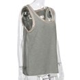 thumbnail image 4 of Spring Tops for Women Homenesgenics Tank Tops for Women under $5 Women Fashion Sexy Sleeveless Vest U-Neck Printed Tops Tee Vest Blouse Tops Gray XL, 4 of 8