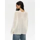 thumbnail image 2 of Suéter fino de cuello redondo para mujer, Jersey informal de manga larga, holgado, ropa de calle para principios de otoño, 2 of 5