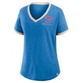 thumbnail image 2 of Women's Fanatics Royal Texas Rangers Binge Worthy Stadium Slub V-Neck T-Shirt, 2 of 5