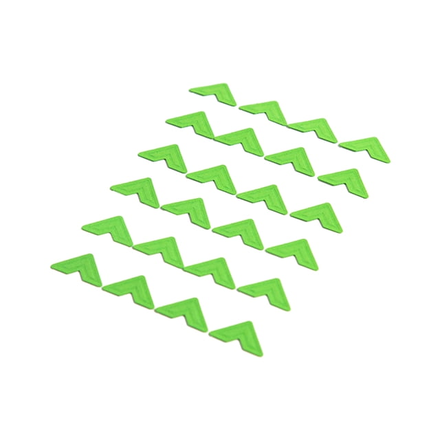 ZheElen 24piece Easy To Remove Vintage Corner Kraft Stickers Durability Wide Application green