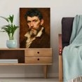 thumbnail image 5 of Antique Gentleman Portrait Canvas Print, Vintage Moody Rustic Fine Art, Classic Wall Decor, 5 of 8